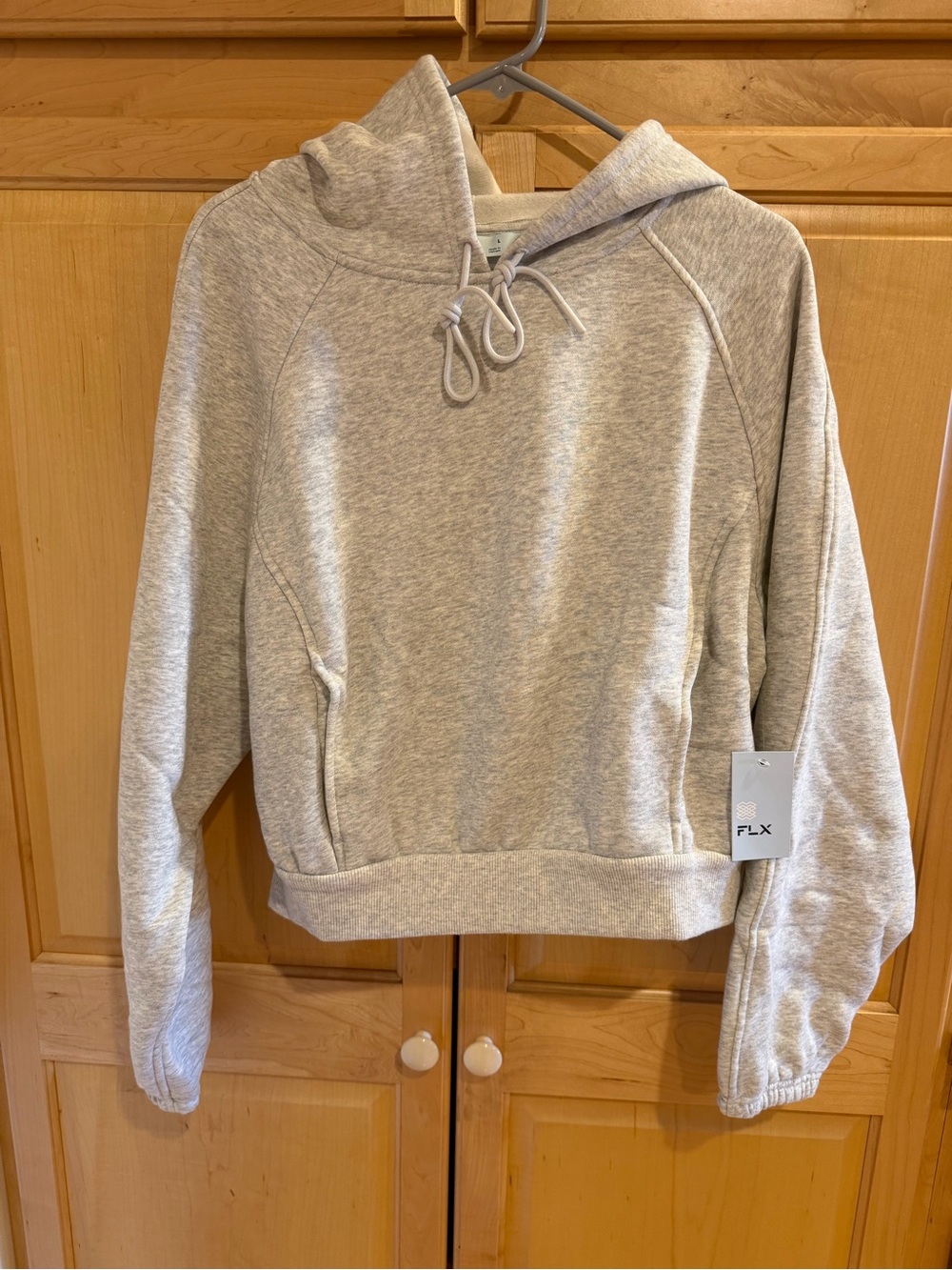 FLX Women's Light Gray Hoodie Sweatshirt